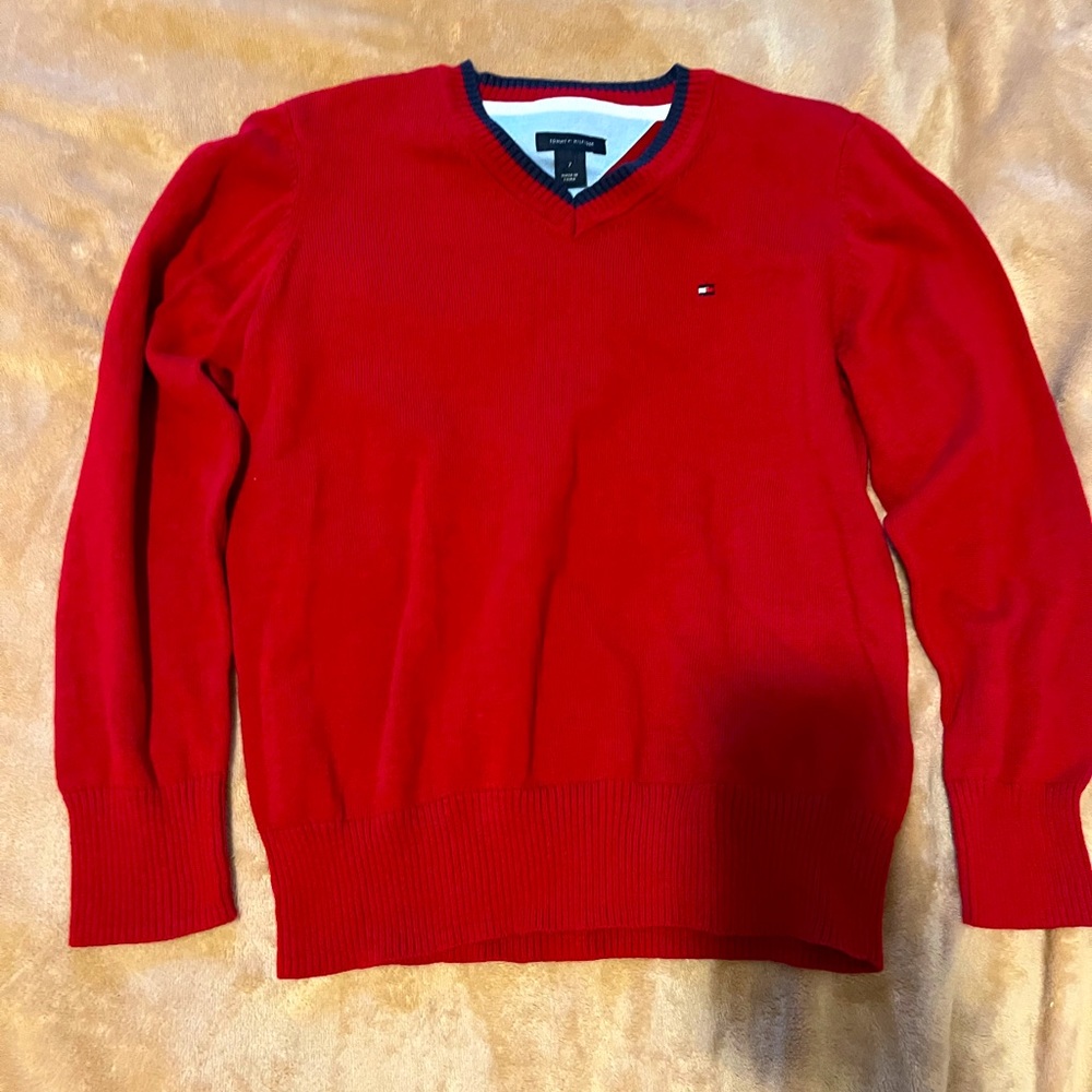 TOMMY HILFIGER Polo Sweater, Size 7 in Boys